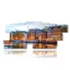 painting with photos amsterdam houses - version: 13 pannelli 239x101cm