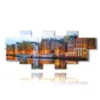 painting with photos amsterdam houses - version: 11 pannelli 232x98cm