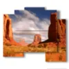 painting with landscape photos in monument valley - version: 5 pannelli 89x77cm
