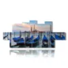 paintings venice modern blue gondolas - version: 12 pannelli 240x106cm