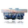 paintings venice modern blue gondolas - version: 12 pannelli 232x107cm