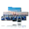 paintings venice modern blue gondolas - version: 8 pannelli 184x107cm