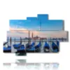 tableaux venise gondoles bleues modernes - version: 10 pannelli 173x114cm