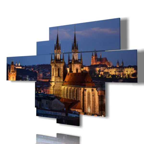 cuadros de la ciudad de noche