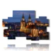 marco de fotos de la ciudad de noche praga - version: 10 pannelli 176x115cm