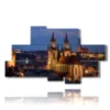 tableau avec photo ville la nuit prague - version: 8 pannelli 184x107cm