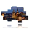 painting with photos city at night prague - version: 8 pannelli 185x113cm