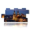 quadro con foto citta di notte praga - version: 11 pannelli 202x103cm