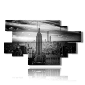 Gemälde aus New York in Schwarzweiß