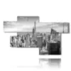 painting new york black and white panoramic - version: 7 pannelli 175x105cm
