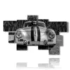 cuadro coche vintage blanco y negro - version: 8 pannelli 177x110cm