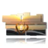 painting sunset in a book heart - version: 11 pannelli 197x106cm