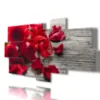 Cuadros de rosas rojas en tela