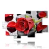 quadri moderni rose rosse nei sassi neri - version: 10 pannelli 186x115cm