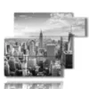 quadro new york bianco e nero panoramica - version: 6 pannelli 122x96cm