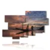 painting with abstract modern images of the fisherman - version: 10 pannelli 188x117cm