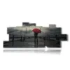 romantic wall paintings in a lonely rainy pier - version: 17 pannelli 282x112cm