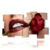 tableaux avec des photos sensuelles de la bouche d une rose rouge - version: 11 pannelli 193x115cm
