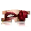 tableaux avec des photos sensuelles de la bouche d une rose rouge - version: 13 pannelli 239x101cm