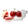 modern paintings of women and cherries - version: 15 pannelli 250x112cm