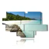 modern sea paintings koh tachai white sand beach tropical paradise thailand - version: 12 pannelli 206x119cm