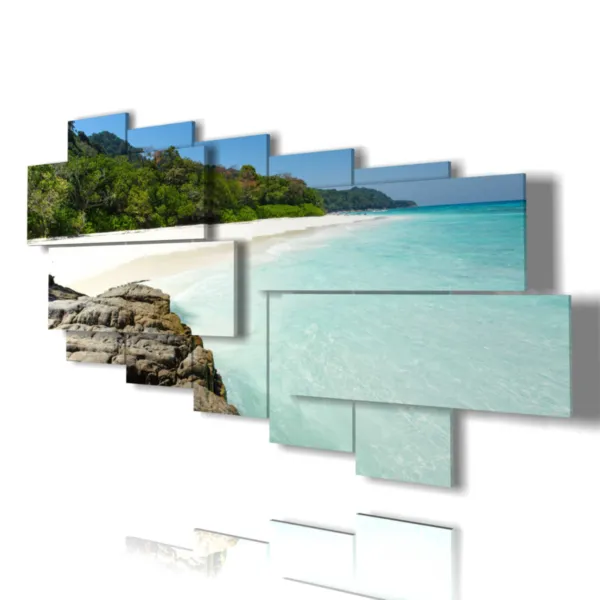 Tableaux modernes de mer blancs