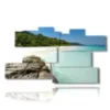 tableaux de mer modernes koh tachai plage de sable blanc paradis tropical thailande - version: 10 pannelli 189x106cm