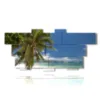 painting palm trees on the beach - version: 12 pannelli 232x107cm