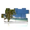 painting palm trees on the beach - version: 11 pannelli 202x103cm