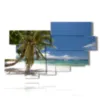quadro palme nella spiaggia - version: 10 pannelli 188x117cm