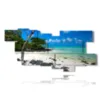 tableaux paysages ile maurice mer et plage enchantee - version: 12 pannelli 236x112cm