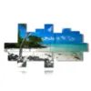 tableaux paysages ile maurice mer et plage enchantee - version: 19 pannelli 276x148cm