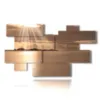 paintings sunsets on the golden sea - version: 11 pannelli 207x119cm