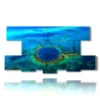 bild mit gemaltem blauem meer und dem abgrund im karibischen meer - version: 8 pannelli 186x97cm