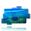 caja con mar pintado de azul y el abismo en el mar caribe - version: 10 pannelli 173x114cm