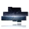quadri mare di notte e il bagliore della luna - version: 8 pannelli 184x107cm