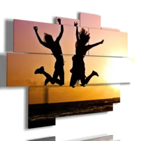 Cuadros con fotos modernas de amistad.