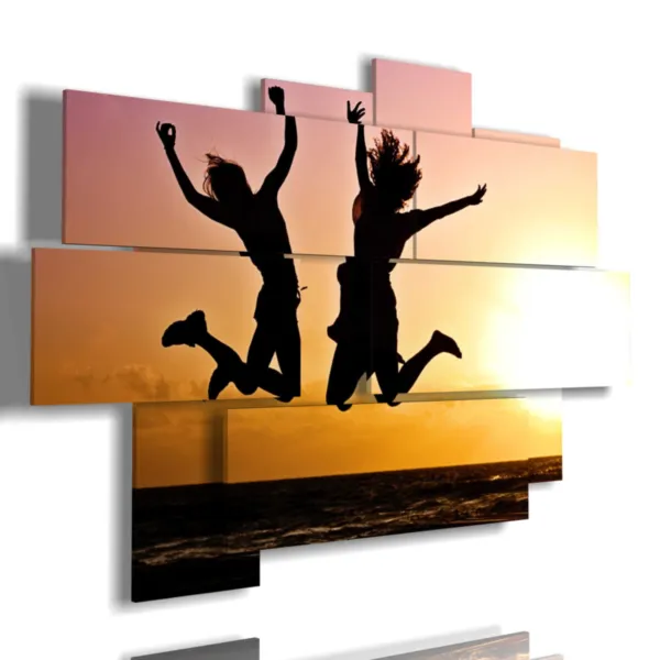 Paintings with modern friendship photos