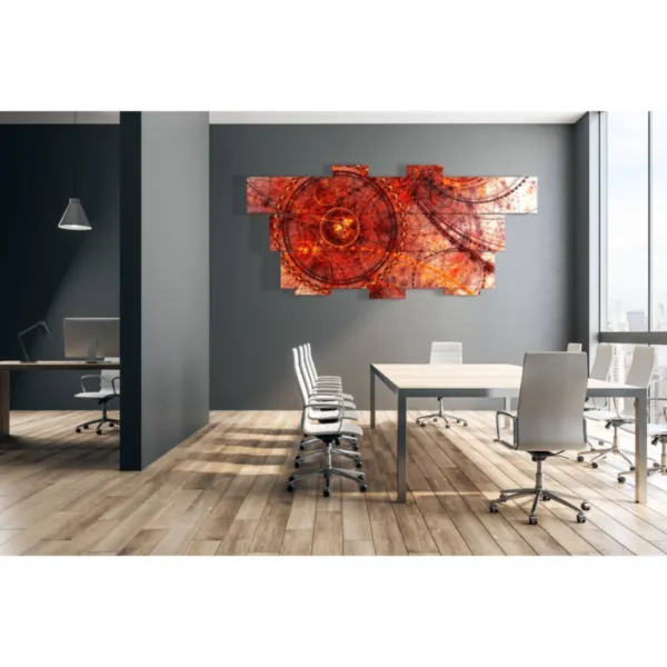 Design-Innenräume rote Gemälde