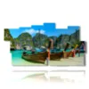 paintings boats on the seashore - version: 11 pannelli 197x106cm