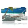 tableau plage maldives - version: 11 pannelli 184x104cm