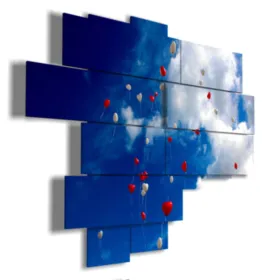 tableaux de cœurs dans le ciel