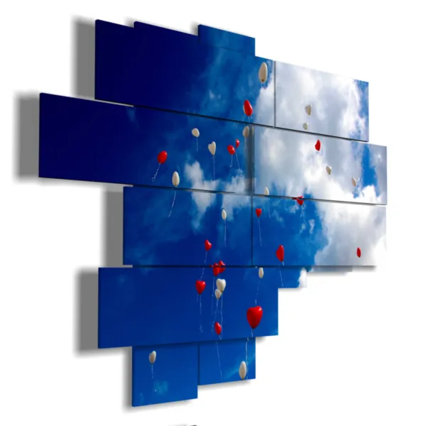 Cuadros de corazones en el cielo