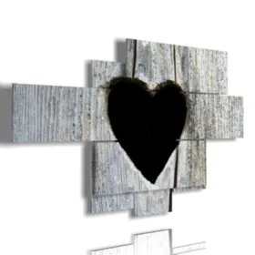 Cuadro corazón negro