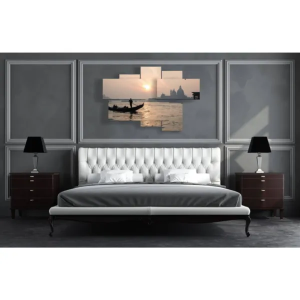 Tableaux du coucher de soleil sur la lagune de Venise