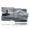 bilder stuermisches meer mit leuchtturm - version: 10 pannelli 183x100cm