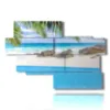 quadro con dipinto al mare seycelles - version: 10 pannelli 176x119cm