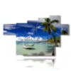 painting boats in a dream island - version: 7 pannelli 173x108cm