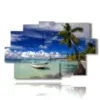quadro barche in una isola da sogno - version: 9 pannelli 171x108cm