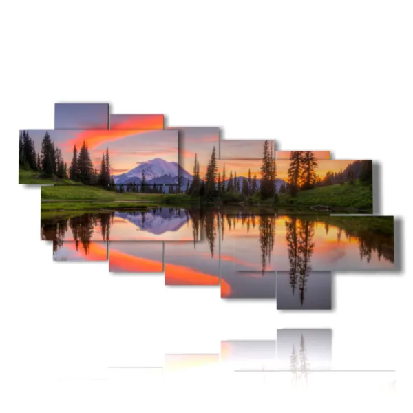 quadro alba sul lago